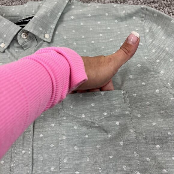 Bonobos Shirt Mens Large Sage Green Slim Fit Button Down Long Sleeve Stretch - Picture 3 of 8